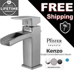 Pfister LG42-DF0K Kenzo Single Hole Handle Bathroom Faucet Brushed Nickel. Fixed Price $174.95.