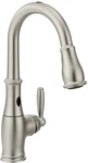 Moen 7185ESRS Brantford High Arc Motionsense Kitchen Faucet, Stainless Spot-resi. Fixed Price $475.00.