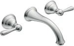 Moen T6107 Kingsley Double Handle Wall Mount Bathroom Faucet Chrome. Fixed Price $145.00.