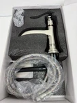 Bwe Waterfall 1- Hole Bathroom Vessel Sink Faucet Brushed Nickel Single Handle. Fixed Price $27.45.