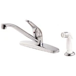 Pfister F-WK1-140C Classic Hole Kitchen Faucet With White Side Spray Chrome. Fixed Price $129.95.