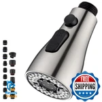 Perpaime Metal Kitchen Faucet Head Replacement With 15 Adapters Pull Down Spray. Fixed Price $42.97.
