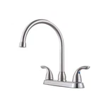 Pfister G136200S 2-HANDLE High Arc Kitchen Faucet Stainless Steel 1.75 Gpm. Fixed Price $104.99.