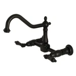Kingston Brass KS124.AL Heritage 1.8 Gpm Wall Mounted Widespread - Black. Fixed Price $315.22.