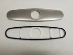 Moen Spot Resistant Stainless Kitchen Faucet Escutcheon Plate + Gasket 10.5". Fixed Price $27.30.