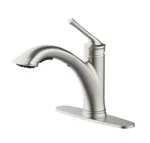 Glacier Bay Hemming Single Handle Pull-out Kitchen Faucet Stainless Steel. Fixed Price $49.95.