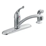 Moen Chateau Chrome Hole Kitchen Faucet Model 67430 With Spray. Fixed Price $179.99.