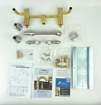 Kingston Brass KS7128BAL Two-handle Wall Mount Bathroom Faucet, Brushed Nickel. Fixed Price $101.15.