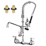 Sink Faucet,commercial Kitchen Wall Mount With Pre Rinse Sp.... Fixed Price $255.80.