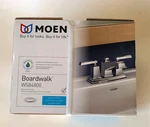 Moen Boardwalk WS84800 Chrome Finish Two-handle Lowarc Centerset Bathroom Faucet. Fixed Price $95.00.