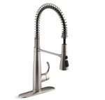 Kohler K-22033-VS Simplice Semi-professional Kitchen Sink Faucet, Stainless. Fixed Price $349.00.