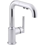 Kohler K-7506-CP Purist 1.5 Gpm Single Hole Pull Out Kitchen Faucet, Chrome. Fixed Price $390.00.