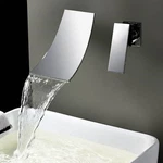 Wall Mount Bathroom Sink Faucet Waterfall Spout Tub Modern Chrome Mixer Tap. Fixed Price $37.78.