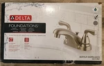 Delta Foundations 4 In. Centerset 2-HANDLE Bathroom Faucet Brushed Nickel. Fixed Price $77.95.