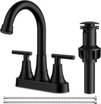 Matte Black Bathroom Faucets, 4 Inch Centerset Sink 2 Or 3 Hole. Fixed Price $37.56.
