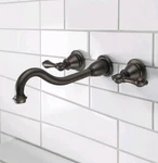 Water Creation F4-0001 Oil Rubbed Bronze Faucet Wall Mount W/ 2-HANDLES New. Fixed Price $225.00.