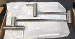 Luxier Wall Mounted Dual Arm Pot Filler - Brushed Nickel Modern Luxury New. Fixed Price $49.00.