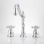 Signature Hardware 329417 Victorian Widespread Bathroom Faucet Cross. Fixed Price $161.55.