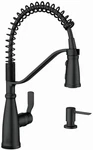 Moen 87886BL Nolia Single-handle Pre-rinse Pulldown Kitchen Faucet Matte Black. Fixed Price $194.00.
