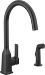 Peerless Ezra Single-handle Kitchen Sink Faucet With Side Sprayer, Matte Blac.... Fixed Price $304.19.