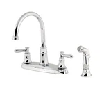 Pfister Harbor 2-HANDLE Kitchen Faucet & Side Spray Polished Chrome F-036-CL4C. Fixed Price $69.05.