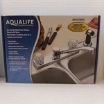 Aqualife - Two Handle Kitchen Faucet With Sprayer Chrome Washerless 0443100CA. Fixed Price $30.00.