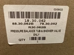 Sigmatherm 18.30.062 Pressure Balance Tub And Shower Valve. Fixed Price $299.99.