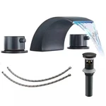 Flg Waterfall Widespread Handle Bathroom Faucet Led Bronze A-916430-ORB-2. Fixed Price $62.26.