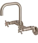 A-3 Kingston Brass KS413SN Concord Wall Mount Kitchen Faucet, 6-11/16" Spout.. Fixed Price $109.99.
