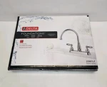 Delta Two Handle Kitchen Faucet Chrome 21987LF 564-898. Fixed Price $29.77.