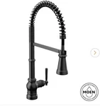 Moen Paterson S72103BL Single-handle Pre-rinse Spring Pulldown Sprayer Kitchen. Fixed Price $600.00.
