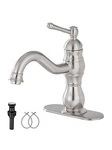 Brushed Nickel Bathroom Faucet Ggstudy 360 Swivel Single Handle W/ Drain. Fixed Price $19.99.