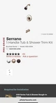 Pfister R89-8SRK Serrano Tub & Shower Trim Kit With 0X8 Series Rough-in Valve. Fixed Price $150.00.