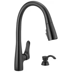 Delta Dunsley Pull-down Kitchen Faucet Matte Black-certified Refurbished. Fixed Price $198.82.