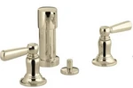 Kohler K-10586-4-AF Bancroft Vertical Spray Bidet Faucet Lever Handles, Gold. Fixed Price $600.00.