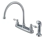 Kingston Brass KB721ALSP Vintage 8" Centerset Kitchen Faucet With Sprayer. Fixed Price $55.99.