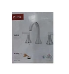 Pfister Vedra 8 In. Widespread High Arc Bathroom Faucet W/ Drain Kit Chrome. Fixed Price $85.14.