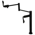Kingston Brass KS470.DFL Nuwave 3 Gpm Modern 1 Hole Pot Filler - Black. Fixed Price $601.22.