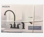 Moen Caldwell Matte Black Double Handle Kitchen Faucet W/ Sprayer CA87060BL New. Fixed Price $79.20.