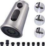 Wowow Kitchen Faucet Head Replacement, 3 Function Pull Down Sprayer. Fixed Price $19.00.