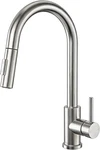 Kitchen Sink Faucets With Pull-down Sprayer, Modern Stainless Steel Single Ha.... Fixed Price $70.95.