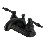 Kingston Brass FB2600KL Knight Double-handle 4 In. Center Set Bathroom Faucet.... Fixed Price $173.36.