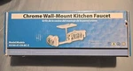 Chrome Wall-mount 2 Kitchen Faucet With Handles & Soap Tray Homewerks. Fixed Price $49.95.