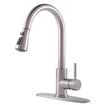 Kingo Kitchen Faucets With Pull Down Sprayer, Brushed Nickel. Fixed Price $42.70.