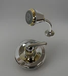 Chrome W/polished Brass Shower Faucet Kit By Delta, T1323CB. Fixed Price $49.99.