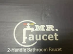 Mr. Faucet 2HANDLE Waterfall Widespread Bathroom Sink With Drain Assembly. Fixed Price $36.00.