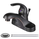Single Handle Commercial Bathroom Faucet Oiled Rubbed Bronze 4 Inch Centerset.... Fixed Price $76.27.