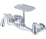 Central Brass 0048-UA Wall-mount Kitchen Faucet With Swivel Spout & Soap Dish. Fixed Price $187.46.
