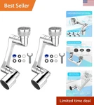 Universal Brass Faucet Extender - Multifunctional 1080 Rotating Aerator Set. Fixed Price $24.69.