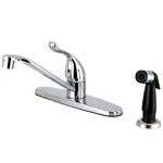 FB5571YL Single-handle 8" Centerset Kitchen Faucet With Sprayer, Polished Chrome. Fixed Price $59.97.